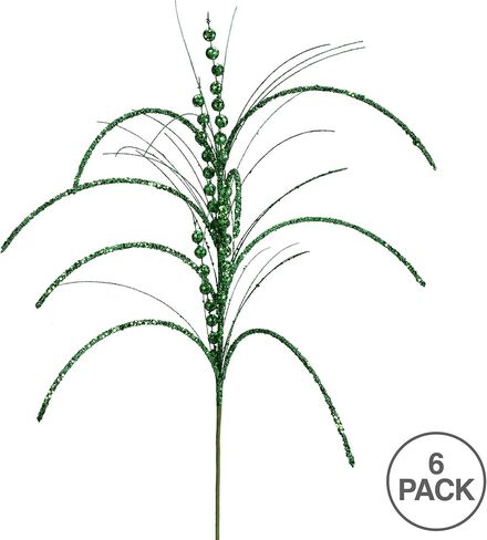 Vickerman 29" Green Glitter Harvest Artificial Christmas Spray. Includes 6 Sprays per Pack. in Saudi Arabia