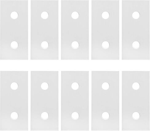 Joining Plate, Pack of 10 Aluminum Flat Connecting Plate Reinforcement Vertical Connection Tool Rectangular 2 Hole Placement Joining Plate for Construction Industry (2020) in Saudi Arabia