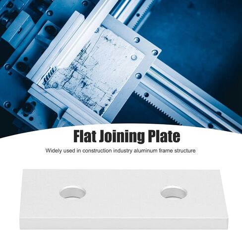 Joining Plate, Pack of 10 Aluminum Flat Connecting Plate Reinforcement Vertical Connection Tool Rectangular 2 Hole Placement Joining Plate for Construction Industry (2020) in Saudi Arabia