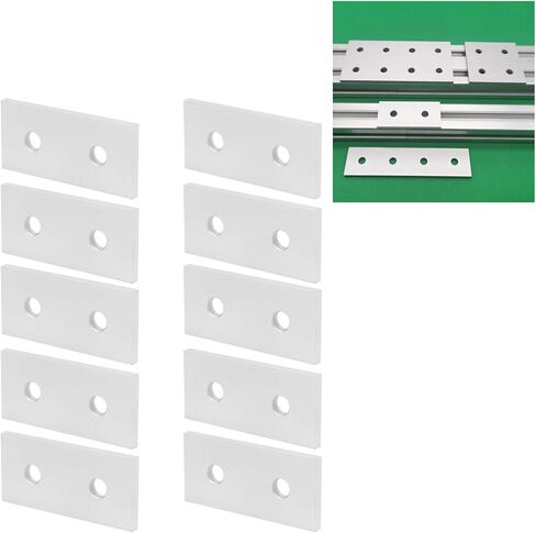 Joining Plate, Pack of 10 Aluminum Flat Connecting Plate Reinforcement Vertical Connection Tool Rectangular 2 Hole Placement Joining Plate for Construction Industry (2020) in Saudi Arabia