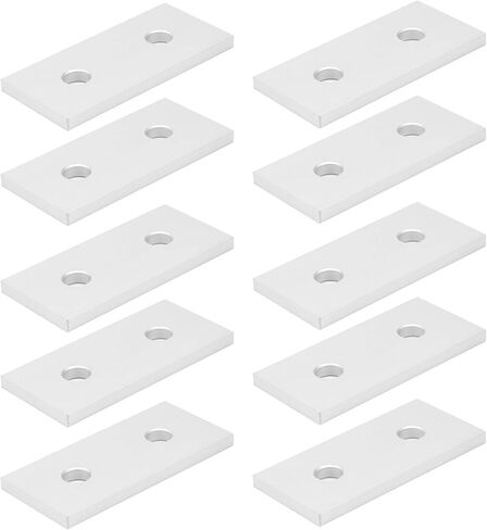 Joining Plate, Pack of 10 Aluminum Flat Connecting Plate Reinforcement Vertical Connection Tool Rectangular 2 Hole Placement Joining Plate for Construction Industry (2020) in Saudi Arabia