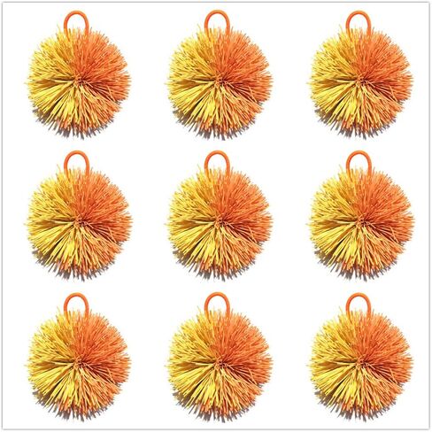 2.5" Mini Rubber String Ball Assorted Bulk Bundle, Soft Active Fun Toy, Sensory Fidgets Toys, Stress Balls,Colorful Bouncy Ball,9Pack (RKB-1) in Saudi Arabia