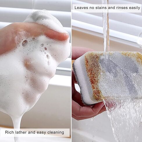 Individually Wrapped Sponges 40 Pack Kitchen Dishwashing Sponge Bulk, Non Scratch Dishes Scouring Pad Dishcloth, Odor-Free Sponge Wipes for Household Cleaning Dishes Travel Apartments - Grey in Saudi Arabia