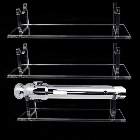 WANLIAN Lightsaber Stand Saber Stand Acrylic Lightsaber Holder Desktop Display Showcase for Lightsaber Saber Display Decoration (Square Black 1 pack) in Kuwait