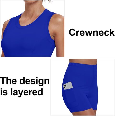 Womens Two Piece Tennis Golf Dress UPF 50+ Active Athletic Exercise Sports Wear Dresses with Pocket Separate Shorts in Kuwait