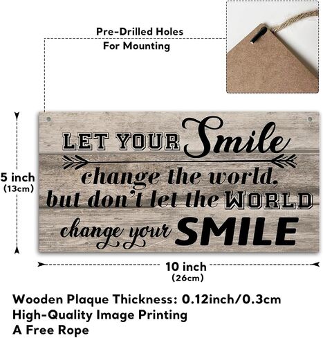 Motivational Gifts for Women - Hanging Plaque with Rope, Inspirational Wall Decor Accept What is Let Go of What was Have Faith in What Will Be Wood Sign, Inspirational Wall Art Door Shelf Decor -C15 in Saudi Arabia