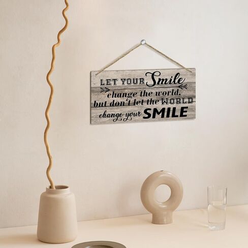 Motivational Gifts for Women - Hanging Plaque with Rope, Inspirational Wall Decor Accept What is Let Go of What was Have Faith in What Will Be Wood Sign, Inspirational Wall Art Door Shelf Decor -C15 in Saudi Arabia