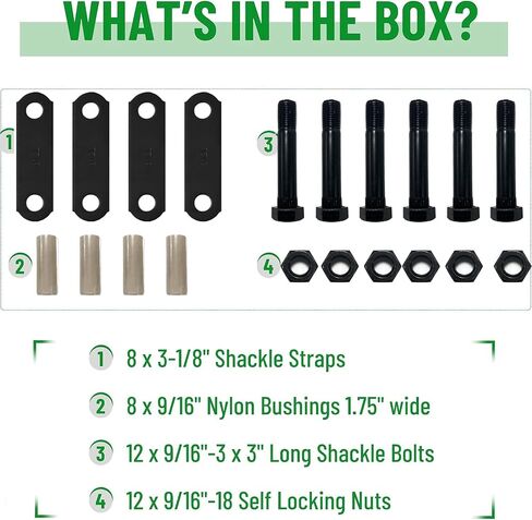 Trailer Axle Shackle Bolt Kit, Tandem Axle Trailer Shackles Kit for 3500 lbs-7200 lbs Axles in Saudi Arabia