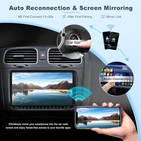 4in1 Wireless Carplay Adapter & Android Auto Wireless Adapter Carplay AI Box Built-in YouTube,Netflix,Screen Mirroring Wired to Wireless Dongle Plug & Play Fit for from OEM Car Wired CarPlay 2016+ in Saudi Arabia