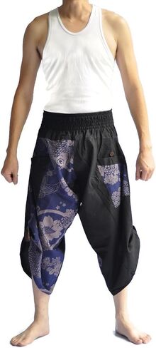 Siam Trendy Men's Japanese Style Pants One Size Black in Saudi Arabia
