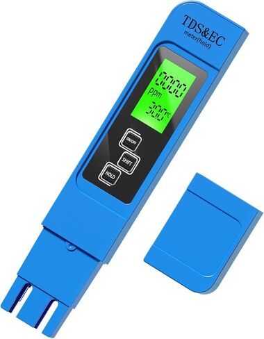 3 in 1 TDS Meter - TDS EC & Temperature(°C,°F) Meter,Accurate & Reliable Digital Water Testing kits for Drinking Water Quality, Tap, Well, Swimming Pool,Hydroponics, Aquarium, RO/DI System, WHITE in Saudi Arabia