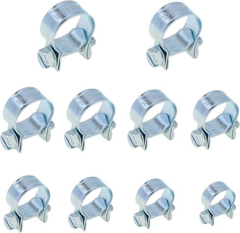 60 قطعة خرطوم حقن الوقود المشابك ، 10 أحجام 7-18 مللي متر خط الوقود المشبك قابل للتعديل مشبك أنابيب مجموعة متنوعة لأنابيب البنزين in Kuwait