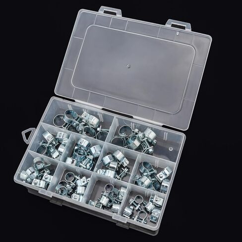 60 قطعة خرطوم حقن الوقود المشابك ، 10 أحجام 7-18 مللي متر خط الوقود المشبك قابل للتعديل مشبك أنابيب مجموعة متنوعة لأنابيب البنزين in Kuwait