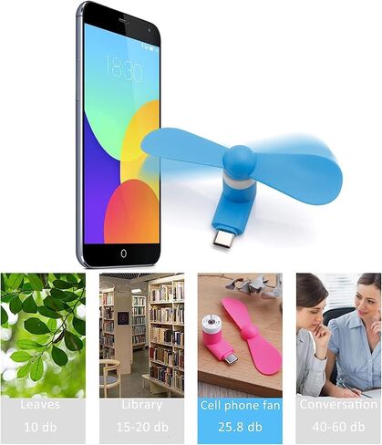PCTC 3PCS Type C Mini Phone Fan Type C for Samsung Galaxy S24 / S23 / 23 Ultra/ 24 Ultra, Compatible with Apple iPhone 15/15 Pro /15 Pro Max, for Moto Razr 40 Ultra /g54/Edge S Pro/Razr 40 in Saudi Arabia