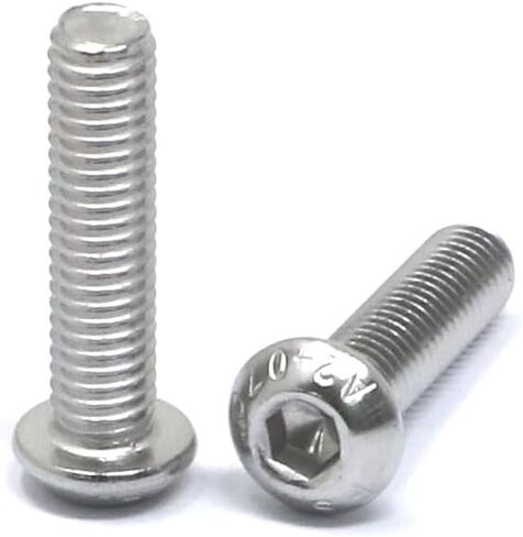 Iexcell 50 قطعة M6 x 25 مللي متر موضوع الملعب 1 مللي متر الفولاذ المقاوم للصدأ 304 عرافة المقبس زر غطاء رأس مسامير مجموعة البراغي in Saudi Arabia