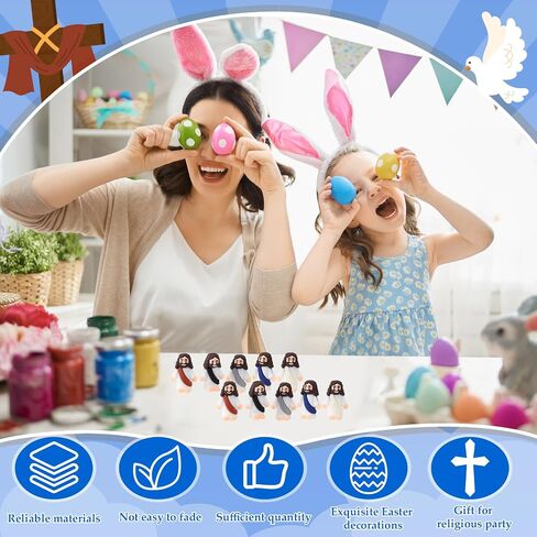 Bememo 25 Pcs Little Jesus Figures Original Design Mini Rubber Jesus Toys to Hide and Seek Religious Party Favors Sunday School Baptism Gifts (Macaron Color,Classic Style) in Saudi Arabia