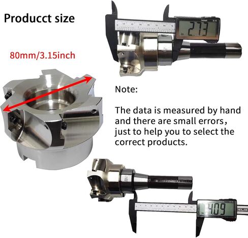 R8 FMB22 Face End Mill Arbor، KM12 50-22-4T Face End Milling Shell Cutter، FMB22 Face Mill Mill، R8 7 / 16-20UNF Shank، Face End Mill Arbor، 10 قطع SEKT1204 إدراجات كربيد، مفتاح T20 in Kuwait