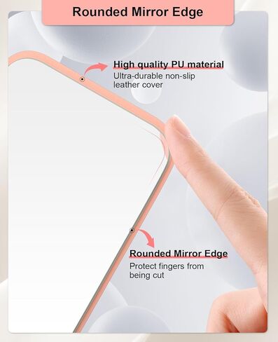 wobsion Compact Mirror, Small Travel Makeup Mirror,3.9in Folding Mini Mirror,Standed&Handheld,Portable for Pocket,Purse,Gift,Rosy in Saudi Arabia