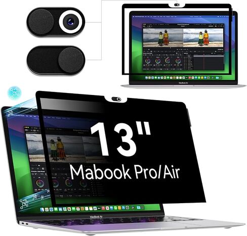Magnetic 14 Inch Laptop Privacy Screen for 16:10 Computer Monitor, Removable Anti Glare Blue Light Filter Protector, 14 in Privacy Shield Compatible with Lenovo Hp Dell Acer Asus Thinkpad Envy Xps in Kuwait
