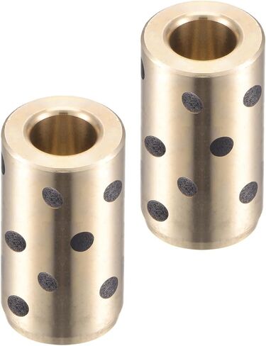 2pcs JDB Sleeve Bearing - [8mm Bore Dia x 10mm OD x 25mm Length] Brass Bushings for Machine Tools, Wrapped Oilless in Saudi Arabia