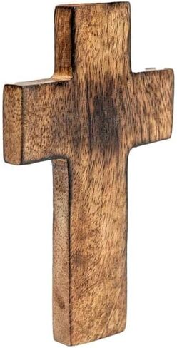 SimbaKart Christian Wooden Wall Cross, Handmade Cut Work Design, Hanging Wall Crucifix with Hand Carvings, Hanging Cross for Wall Decor, Church Hanging Ornament, Living Room Home Decor in Saudi Arabia