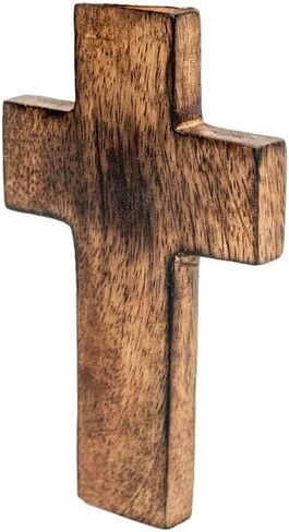 SimbaKart Christian Wooden Wall Cross, Handmade Cut Work Design, Hanging Wall Crucifix with Hand Carvings, Hanging Cross for Wall Decor, Church Hanging Ornament, Living Room Home Decor in Saudi Arabia