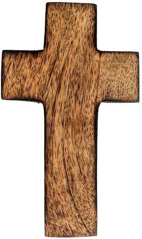 SimbaKart Christian Wooden Wall Cross, Handmade Cut Work Design, Hanging Wall Crucifix with Hand Carvings, Hanging Cross for Wall Decor, Church Hanging Ornament, Living Room Home Decor in Saudi Arabia