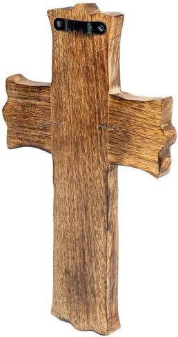 SimbaKart Christian Wooden Wall Cross, Handmade Cut Work Design, Hanging Wall Crucifix with Hand Carvings, Hanging Cross for Wall Decor, Church Hanging Ornament, Living Room Home Decor in Saudi Arabia