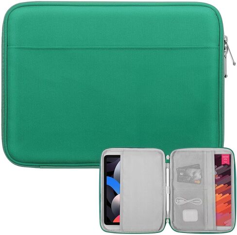 حافظة حمل للكمبيوتر اللوحي مقاس 9-11 بوصة لجهاز iPad 10.2 9/8/7th Gen، iPad Pro 11 M4 M2 2024-2018، iPad Air 11" 2024، iPad Air 5/4 10.9، iPad 10th Gen 10.9، Galaxy Tab A9+/S9 FE/A8، أخضر داكن in Kuwait