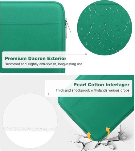 حافظة حمل للكمبيوتر اللوحي مقاس 9-11 بوصة لجهاز iPad 10.2 9/8/7th Gen، iPad Pro 11 M4 M2 2024-2018، iPad Air 11" 2024، iPad Air 5/4 10.9، iPad 10th Gen 10.9، Galaxy Tab A9+/S9 FE/A8، أخضر داكن in Kuwait