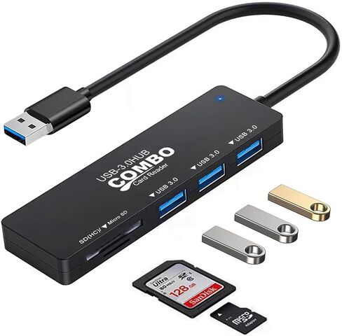 Powered USB Hub 2.0, 10-Port USB Hub USB Extender Splitter for Devices Charging and Fast Data Transfer with Individual LED Indicator Light, USB Multiport Adapter for Laptop, PC, MacBook and More… in Saudi Arabia