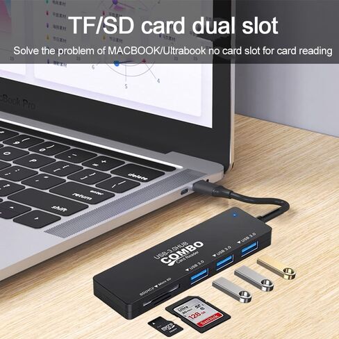 Powered USB Hub 2.0, 10-Port USB Hub USB Extender Splitter for Devices Charging and Fast Data Transfer with Individual LED Indicator Light, USB Multiport Adapter for Laptop, PC, MacBook and More… in Saudi Arabia