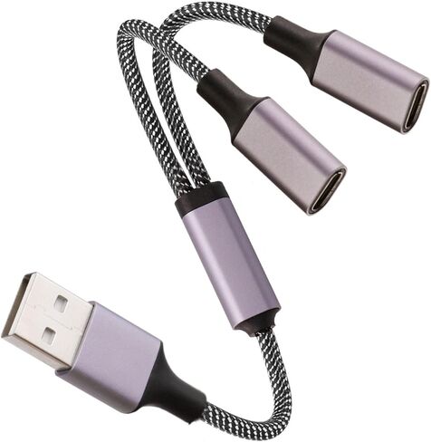 مقسم USB A (طول 10 بوصات)، مقسم USB A 1 في 2 مخرج، مقسم USB A ذكر إلى 2 أنثى USB Y، مقسم USB للشحن البطيء ونقل البيانات لكاميرا الويب/الطابعة/أجهزة USB/الكمبيوتر المحمول إلخ. in Kuwait