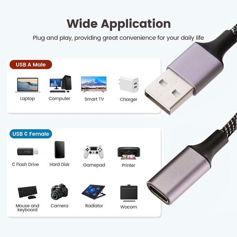 مقسم USB A (طول 10 بوصات)، مقسم USB A 1 في 2 مخرج، مقسم USB A ذكر إلى 2 أنثى USB Y، مقسم USB للشحن البطيء ونقل البيانات لكاميرا الويب/الطابعة/أجهزة USB/الكمبيوتر المحمول إلخ. in Kuwait