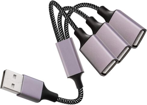 مقسم USB A (طول 10 بوصات)، مقسم USB A 1 في 2 مخرج، مقسم USB A ذكر إلى 2 أنثى USB Y، مقسم USB للشحن البطيء ونقل البيانات لكاميرا الويب/الطابعة/أجهزة USB/الكمبيوتر المحمول إلخ. in Kuwait