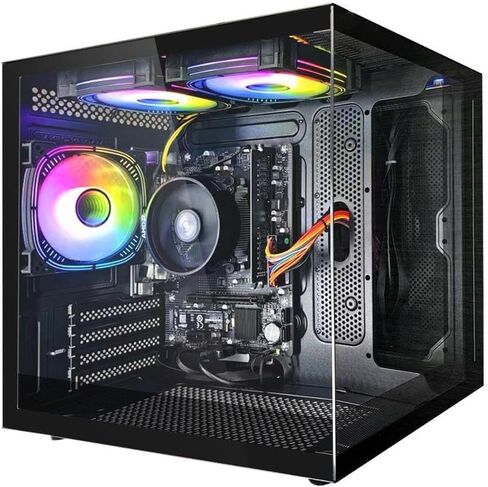 Gaming PC AMD Ryzen5 5600G 6Cores 3.9GHz UP to 4.40 GHz Processor, 16GB DDR4 RAM, 1Tb NVMe SSD, AMD Radeon Vega7 Graphics 600W Windows 11 Home WI-FI Gaming Desktop Computer White in Saudi Arabia
