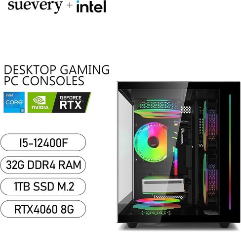 Gaming PC AMD Ryzen5 5600G 6Cores 3.9GHz UP to 4.40 GHz Processor, 16GB DDR4 RAM, 1Tb NVMe SSD, AMD Radeon Vega7 Graphics 600W Windows 11 Home WI-FI Gaming Desktop Computer White in Saudi Arabia