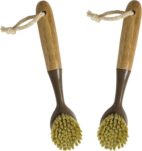Bamboo Naturals Dish Scrubber Kitchen Brush, 2 Count in Saudi Arabia