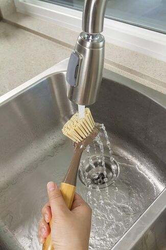 Bamboo Naturals Dish Scrubber Kitchen Brush, 2 Count in Saudi Arabia