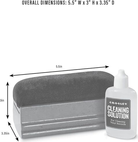 Crosley AC20 Turntable Record Maintenance Kit with Cleaning Solution and Velvet Brush in Kuwait