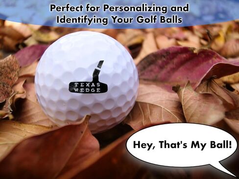 Ball Badge - Golf Ball Stamp, Self-Inking Golf Ball Stamper, Golf Ball Marker, Reusable Golf Ball Marking Tool to Identify Golf Balls, Reusable Ink Stamp for Golf Balls (I'd Tap That) in Saudi Arabia