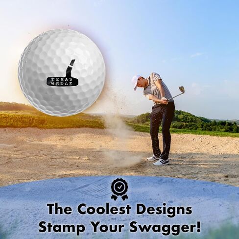 Ball Badge - Golf Ball Stamp, Self-Inking Golf Ball Stamper, Golf Ball Marker, Reusable Golf Ball Marking Tool to Identify Golf Balls, Reusable Ink Stamp for Golf Balls (I'd Tap That) in Saudi Arabia