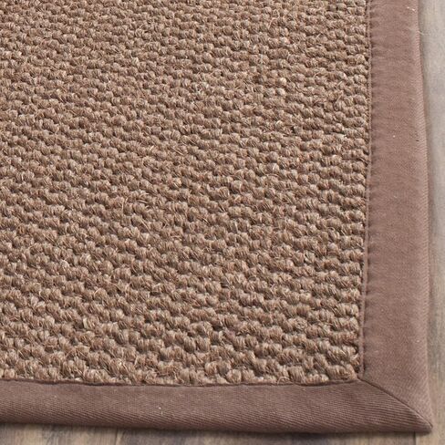 SAFAVIEH Natural Fiber Collection Accent Rug - 3' x 5', Chocolate, Sisal Design, Easy Care, Ideal for High Traffic Areas in Entryway, Living Room, Bedroom (NF525D) in Saudi Arabia