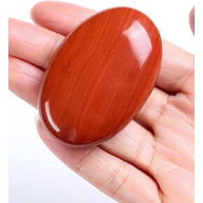 Top Plaza 2.4" Amethyst Crystal Palm Stone for Anxiety Large Healing Crystals Thumb Worry Stone Pocket Polished Gemstones Reiki Balancing Meditation Crystal
