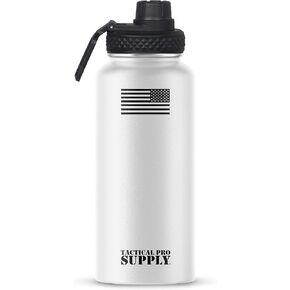 Tactical Pro Supply 32 oz. Patriotic Water Bottles | Decorated in the USA | Made with Premium Stainless Steel Material | Double Wall Vacuum Water Bottle Insulated