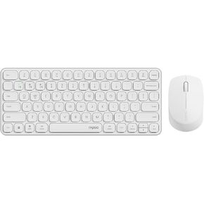Rapoo 9010M Multi-Device Keyboard and Mouse Combo, 2.4GHz/Bluetooth 5.0/4.0 Wireless Keyboard & Mouse Set for Windows/Mac/Linux/Chrome, Support 4 Devices, Low-Profile Silent Click, Battery Powered