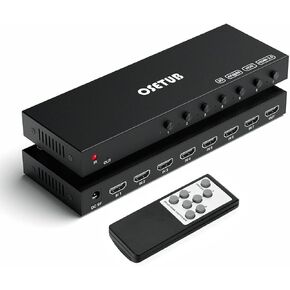 7-Port 4K@60Hz HDMI Switch Box Upgrade, 7 in 1 HDMI 2.0 Switcher Selector Support HDR & HDCP 2.2 & Full 3D with IR Remote Control for Nintendo Switch,Xbox PS5/PS4,Fire Stick,Roku,Apple TV