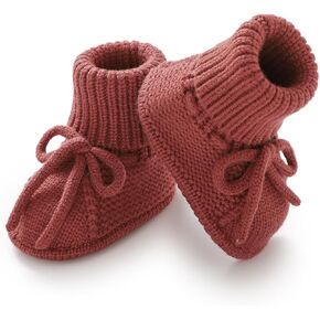 mimixiong Baby Booties Newborn Infant Sock Shoes Hand Knitted Boy and Girl Cozy Shoes