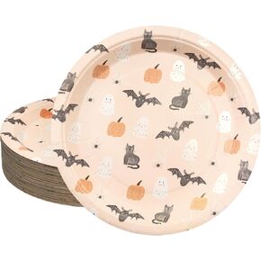 Cheerland Halloween Party Plates Disposable Paper Plates Decorations For Halloween Birthday Celebration Party Supplies - Pack of 24
