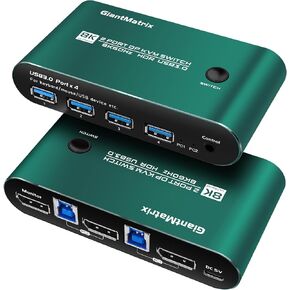 (ليس ثنائي الاتجاه، 8k@60HZ 4k@144HZ@240HZ DP Switch 2 في 1 خارج، عرض منفذ الفاصل 2 في 1 خارج، عرض صندوق تبديل المنفذ 2 في 1 خارج،